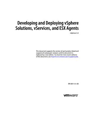 Developing and Deploying vSphere Solutions, vServices, and .